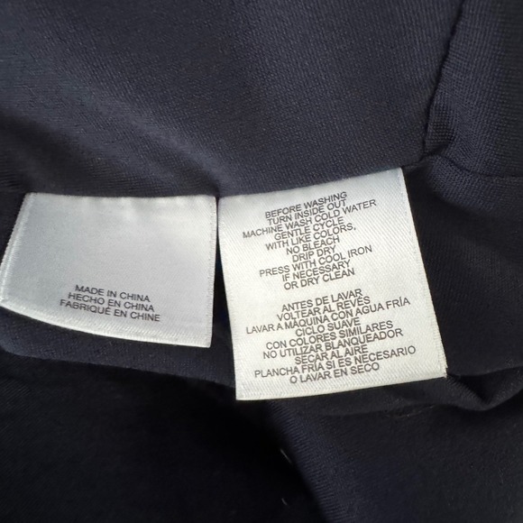 Anne Klein Midi Dress Womens 4 Navy Blue Sleeveless Belted Asymmetrical - Picture 8 of 9